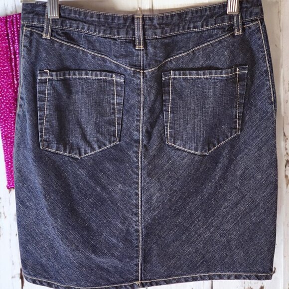 Paul Frank Denim Mini Skirt – Size 3 – Y2K Retro Blue Jean Vibe - Picture 2 of 7